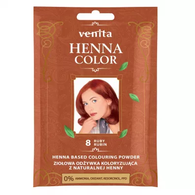 Venita Henna Color zio�owa od�ywka koloryzuj�ca z naturalnej henny 8 Rubin 30 g