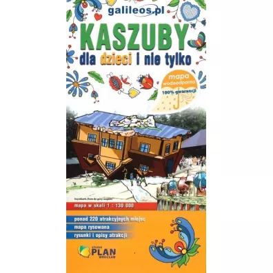 Mapa wodoodporna - Kaszuby dla dzieci i nie tylko