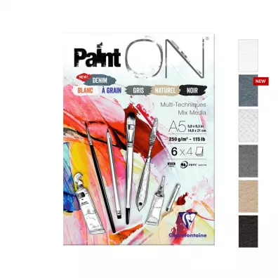 Clairefontaine Szkicownik Paint ON Denim A5 250 gsm, 6 kolor�w 24 kartek
