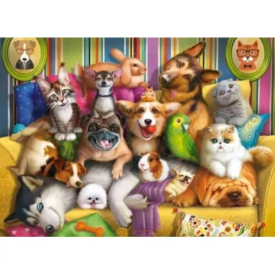 Puzzle 70 el. Zabawne zwierzta domowe Castorland