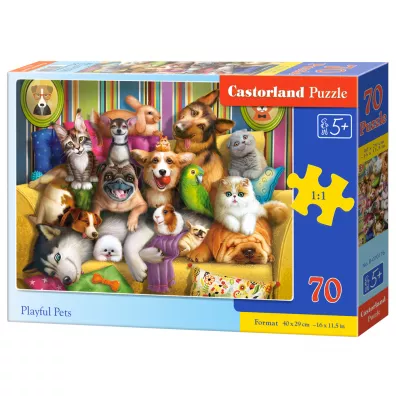 Puzzle 70 el. Zabawne zwierzta domowe Castorland