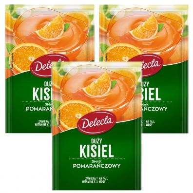 Delecta Kisiel smak pomaraczowy Zestaw 3 x 58 g