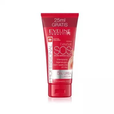 Eveline Cosmetics Extra Soft SOS intensywnie regeneruj�cy krem-opatrunek do r�k 5% urea + lanolina 100 ml