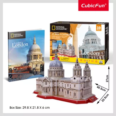 Puzzle 3D 107 el. National Geographic St. Paul`s Cathedral Cubic Fun