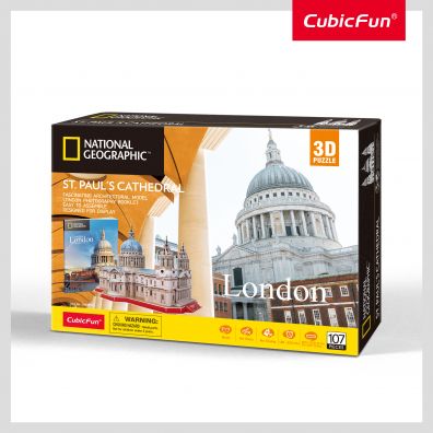 Puzzle 3D 107 el. National Geographic St. Paul`s Cathedral Cubic Fun