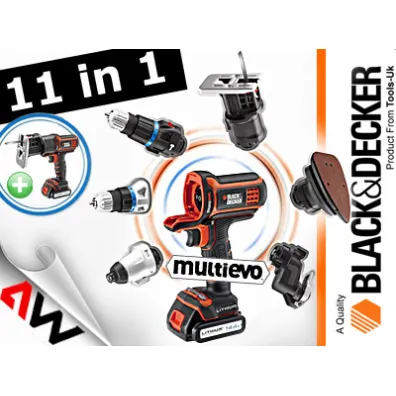 Black+decker narz�dzie wielofunkcyjne 18v mt218kb 2x1,5ah +g�owica wkr�tarska