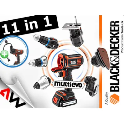 Black+decker narz�dzie wielofunkcyjne 18v mt218kb 2x1,5ah +g�owica wkr�tarska