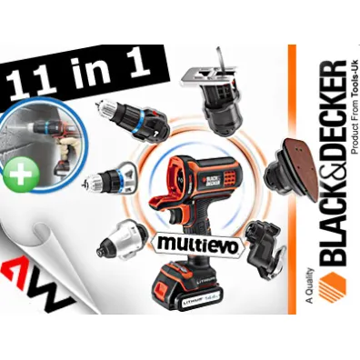 Black+decker narz�dzie wielofunkcyjne 18v mt218kb 2x1,5ah +g�owica wkr�tarska