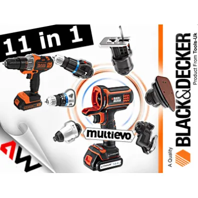 Black+decker narz�dzie wielofunkcyjne 18v mt218kb 2x1,5ah +g�owica wkr�tarska