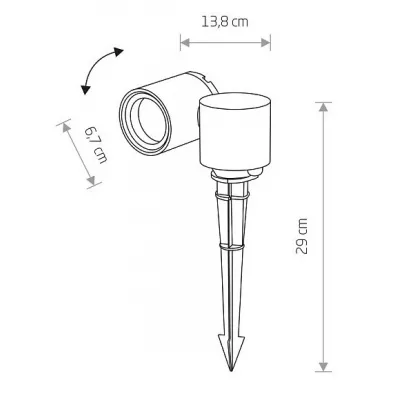 Nowodvorski Lampa Ogrodowa TUBINGS M 1xGU10 IP54 29cm