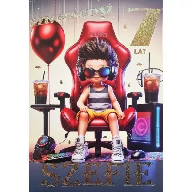 Yeku Karnet 3K 7 urodziny szef (17,5x12,5cm) 3K 105