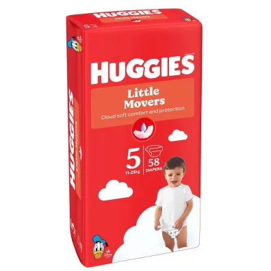 Huggies Pieluchy Little Movers 5 Mega Pack (11-25 kg) 58 szt.
