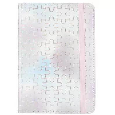 Adar Notes z gumk� A5 linia oprawa twarda pastel metalic fol  584709