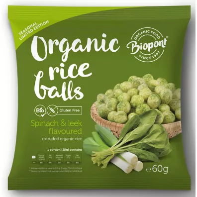Bio Pont Chrupki ryowe ze szpinakiem i porem 60 g Bio