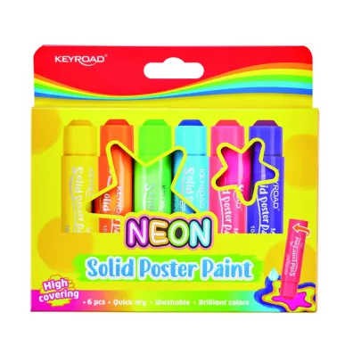 Pbs Connect Farby plakatowe w sztyfcie KEYROAD 6 kolor�w neonowych 6 x 10 g