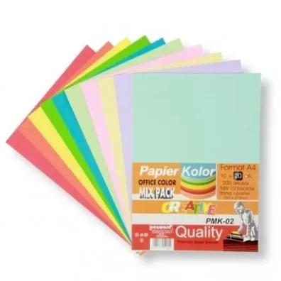 Penword Papier kolorowy A4 pastel i standard 10x20 arkuszy