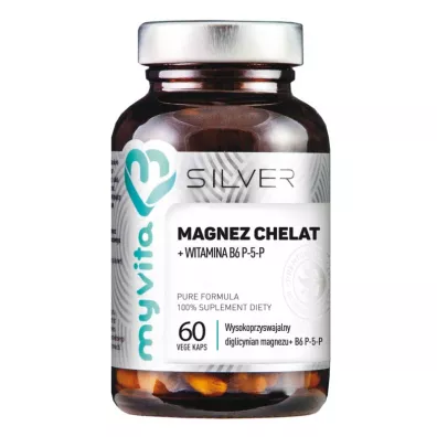 Myvita Silver Magnez chelat + B6 P5P Suplement diety 60 kaps.