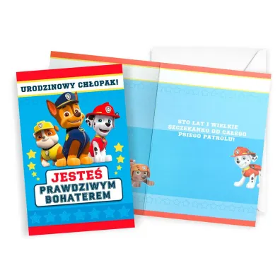 Kukartka Karnet Urodziny Psi Patrol ch�opiec