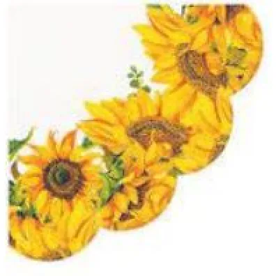 Paw Serwetka Decor Round Dancing Sunflowers 32cm �rednicy, 12szt./op. - serwetka okr�g�a