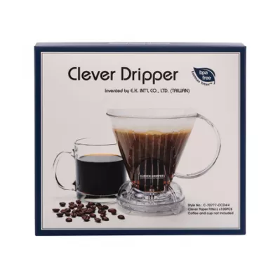 Clever Dripper Dripper Zaparzacz do kawy L koralowy + 100 filtrw 500 ml
