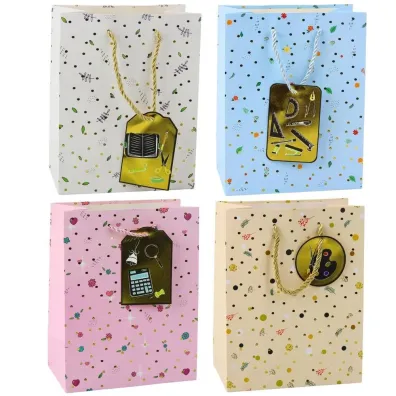 LeanToys Torebka prezentowa mix 32x26x12cm