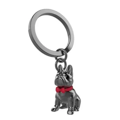 Metalmorphose Brelok do kluczy 3D buldog czarny