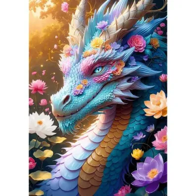 Puzzle 1000 el. Kolorowy Smok Trefl