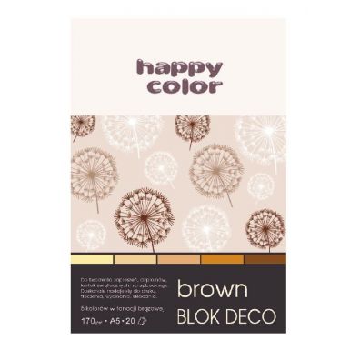 Happy Color Blok A5 Deco Brown 170 g 20 kartek