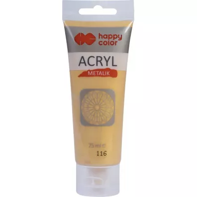 Happy Color Farba akrylowa metalik delikatne z�oto 75ml
