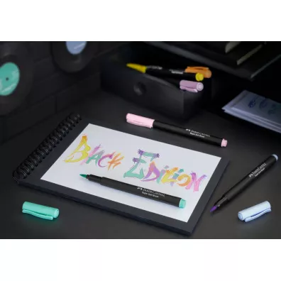 Faber-Castell Pisaki p�dzelkowe Black Edition Pastel 6 szt.