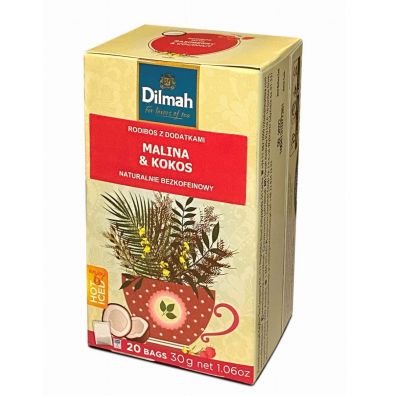 Dilmah Napar Rooibos Malina z kokosem 20 x 1.5 g