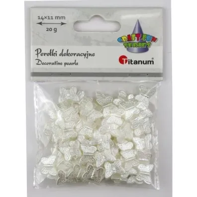 Titanum Koraliki pere�ki plastikowe motyle 14x11mm