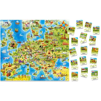 Puzzle 180 el. Mapa Europy Castorland