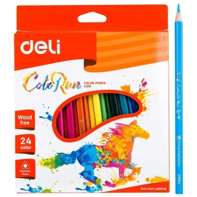 Deli Kredki o��wkowe bezdrzewne Colorun 24 kolory
