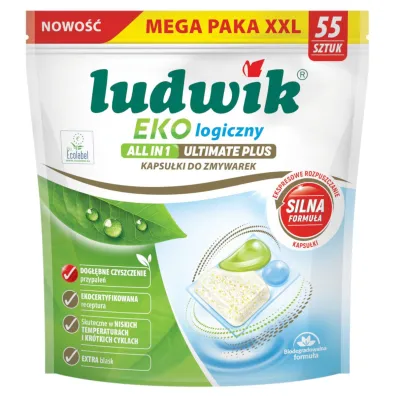 Ludwik EKOlogiczny Ultimate Plus all in one kapsu�ki do zmywarek 55 szt.
