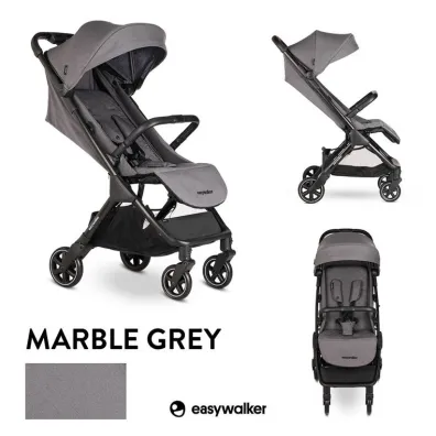 Easywalker Jackey Kompaktowy, samosk�adaj�cy si� w�zek spacerowy z torb� transportow� Marble Grey