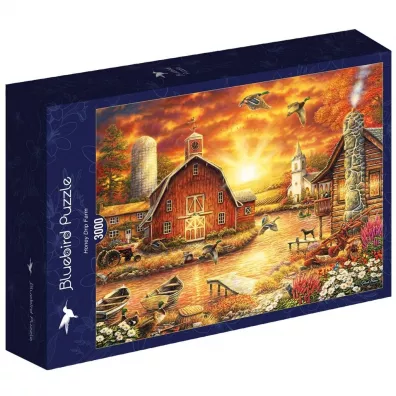 Puzzle 3000 el. Zach�d s��nca na wsi, Chuck Plisson Bluebird Puzzle