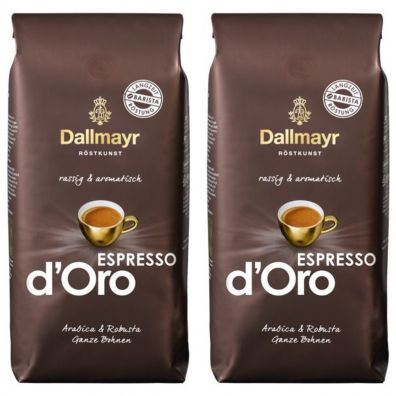 Dallmayr Espresso d`Oro Kawa ziarnista Zestaw 2 x 1 kg