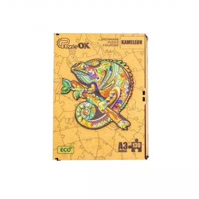 Puzzle drewniane eko 130 el. Kameleon A3 Maksik