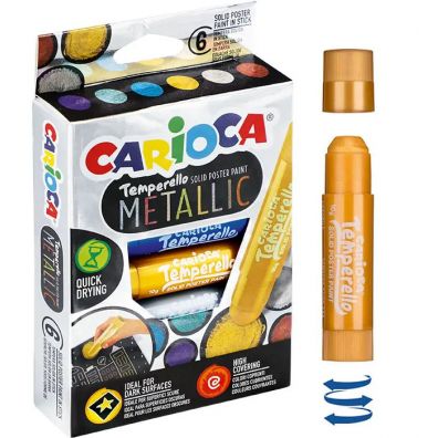 Carioca Farby w sztyfcie Temporello mealic 6 kolorw