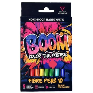 Koh-I-Noor Flamastry Boom 10 kolor�w