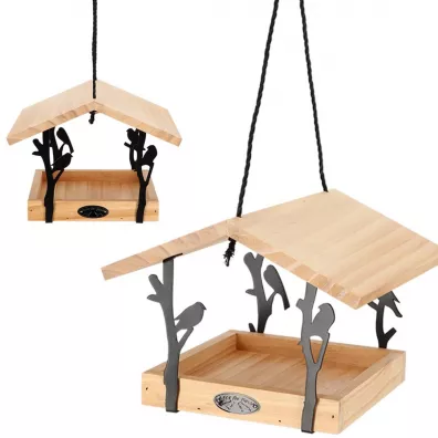 Esschert Design Karmnik dla ptakw ozdobny wiszcy 24,5x18,3 cm