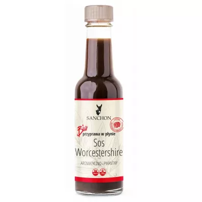 Sanchon Przyprawa w pynie sos worcestershire wegaska bezglutenowa 140 ml Bio