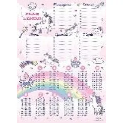 Henry Plan lekcji z tabliczk mnoenia A4 Unicorn