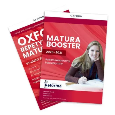 Pakiet Matura 2026: Nowa Teraz matura. Vademecum. Zakres podstawowy: J�zyk polski i Matematyka, Oxford Repetytorium Maturzysty. Poziom rozszerzony z dodatkiem Matura Booster i Online Practice
