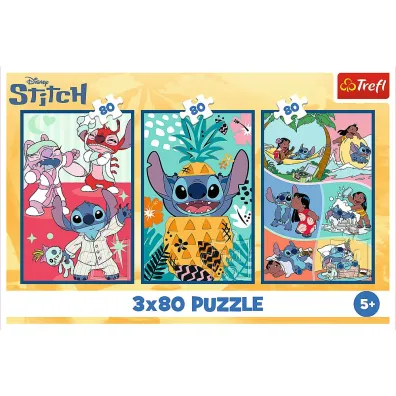 Puzzle 3x80 el. �wiat Stitcha Trefl