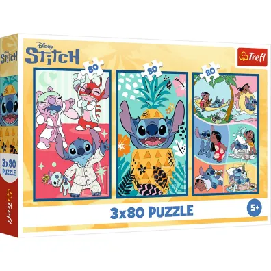 Puzzle 3x80 el. �wiat Stitcha Trefl