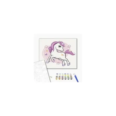 Malowanie po numerach Kids b�yszcz�cy Jednoro�ec 30x40cm Brushme