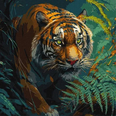 Ideyka Malowanie po numerach - W�adca d�ungli 40x40cm