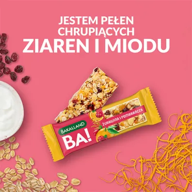 Bakalland Ba! Baton zboowy urawina i pomaracza 40 g